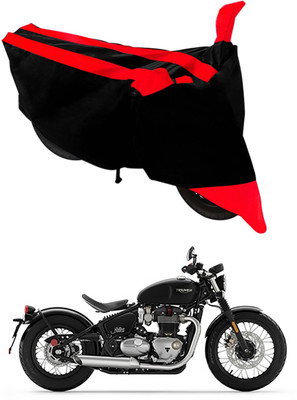 Mdstar Waterproof Two Wheeler Cover for Triumph(Bonneville Bobber, Red, Black)