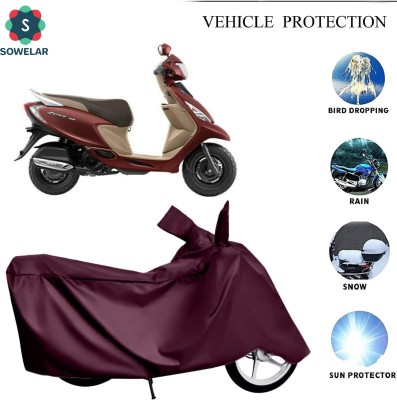 sowelar Waterproof Two Wheeler Cover for TVS(Zest, Maroon)