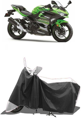 SUGASHRI Waterproof Two Wheeler Cover for Kawasaki(Ninja 400, White, Black)