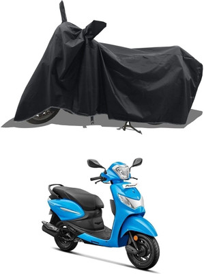 Kanisha Waterproof Two Wheeler Cover for Hero(Pleasure Plus, Black)