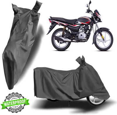 ROYAL AUTO MART Waterproof Two Wheeler Cover for Bajaj(Platina 100, Grey)