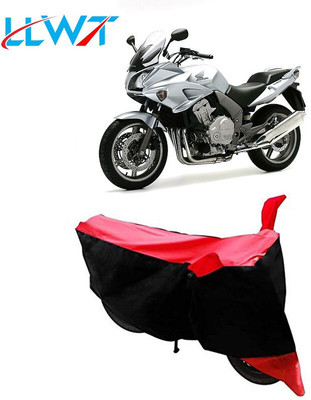 DeepShakshi AUTOMOTIVE Waterproof Two Wheeler Cover for Honda(CBF 1000, Black, Red)
