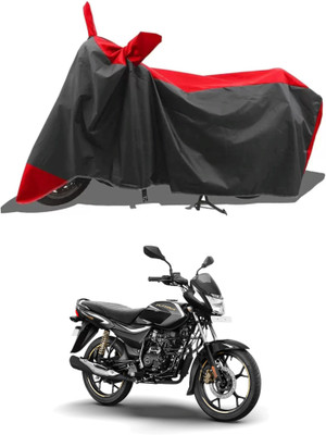 RAQTRO Two Wheeler Cover for Bajaj(Platina 110 H-Gear BS6, Red, Black)