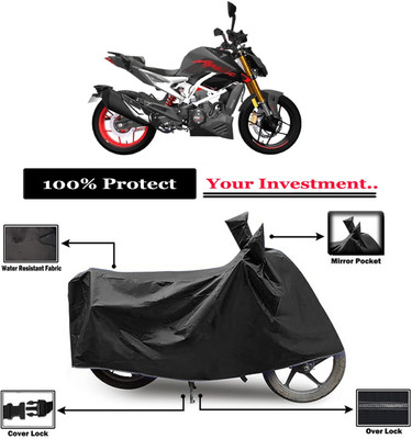 Amexride Two Wheeler Cover for TVS(Apache RTR 310 BS6, Black)