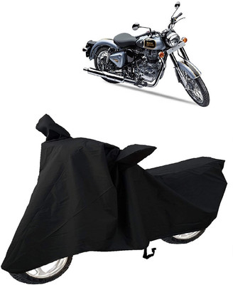 MMSSTAR Waterproof Two Wheeler Cover for Royal Enfield(500, Black)