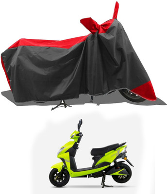 KEDIT Two Wheeler Cover for Techo Electra(Red, Black)