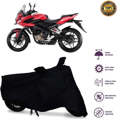 WMIZEXA Waterproof Two Wheeler Cover for Bajaj(Pulsar AS 150, Black)