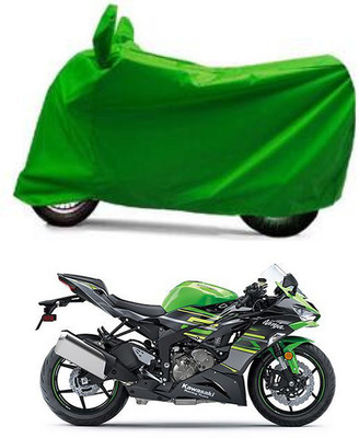 Furious3D Two Wheeler Cover for Kawasaki(Ninja ZX-6R, Green)