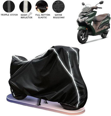 BOTAUTO Two Wheeler Cover for Suzuki(Burgman Street 125, Black, White)