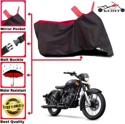 AASHTIK MART Two Wheeler Cover for Royal Enfield(Bullet, Red, Black)