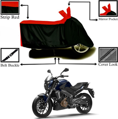 DeepShakshi AUTOMOTIVE Two Wheeler Cover for Bajaj(Dominar, Red, Black)