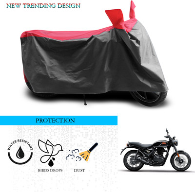 ANTHUB Waterproof Two Wheeler Cover for Royal Enfield(Hunter 350, Grey, Red)