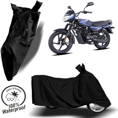 ROYAL AUTO MART Waterproof Two Wheeler Cover for Bajaj(CT110, Black)