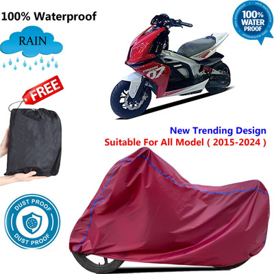 OliverX Waterproof Two Wheeler Cover for TVS(Creon BS6, Maroon)
