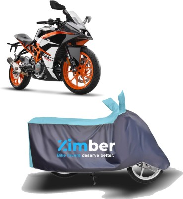 AutoRash Two Wheeler Cover for KTM(RC 390, Blue, Grey)