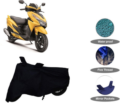 DeepShakshi AUTOMOTIVE Waterproof Two Wheeler Cover for Honda(Grazia, Black)