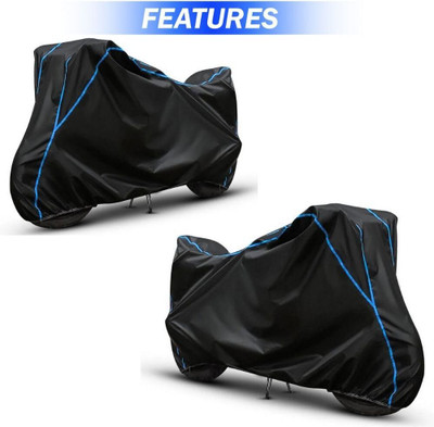 kerwa Two Wheeler Cover for TVS(Pep Plus, Black, Blue)