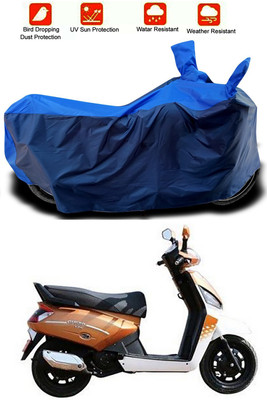Mdstar Waterproof Two Wheeler Cover for Mahindra(Gusto 125, Blue, Blue)