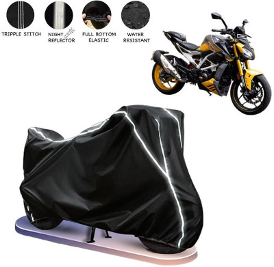 AutoGalaxy Two Wheeler Cover for TVS(Apache RTR 310, Black, White)