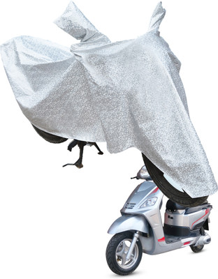 RiderShine Waterproof Two Wheeler Cover for Hero(Electric NYX e5, Silver)