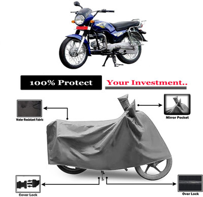 Amexride Two Wheeler Cover for Kinetic(Boss, Grey)