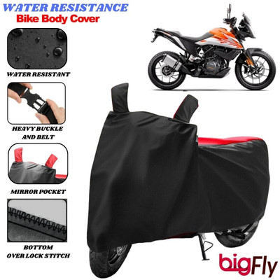 BigFly Two Wheeler Cover for KTM(390 Adventure, Black, Red)
