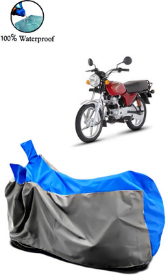 Autofly Waterproof Two Wheeler Cover for Bajaj(Boxer, Grey, Blue)