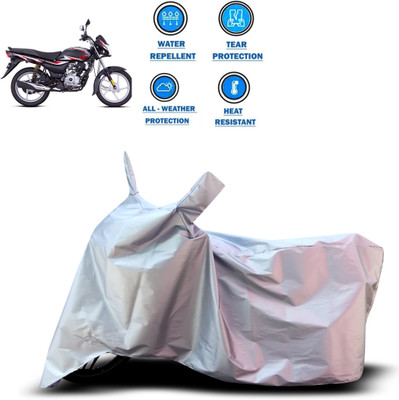 CODOKI Waterproof Two Wheeler Cover for Bajaj(Platina 100 DTS-i, Silver)