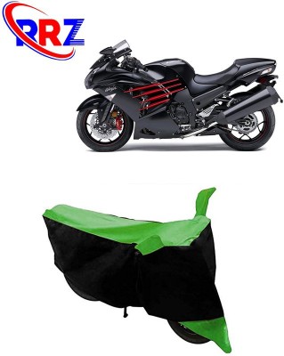 RRZ Waterproof Two Wheeler Cover for Kawasaki(Ninja ZX-14R, Black, Green)