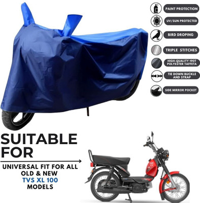 MADAFIYA Two Wheeler Cover for TVS(XL 100 Comfort, Blue, Blue)