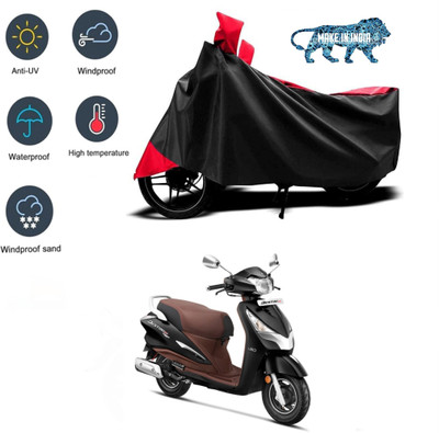 smwzxyu Waterproof Two Wheeler Cover for Hero(Destini 125, Red, Black)