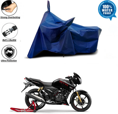 AutoGalaxy Waterproof Two Wheeler Cover for TVS(Apache RTR 180, Blue)