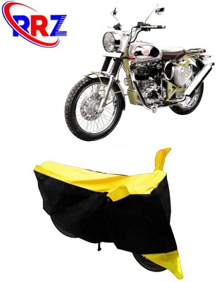 RRZ Waterproof Two Wheeler Cover for Royal Enfield(Bullet Trials 500, Black, Yellow)