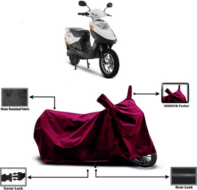Amexride Two Wheeler Cover for Hero Electric(Electric Flash BS6, Maroon)