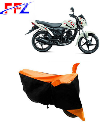 FFZ Waterproof Two Wheeler Cover for Suzuki(Hayate EP, Black, Orange)