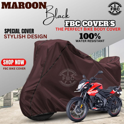 FBC Waterproof Two Wheeler Cover for Bajaj(Pulsar NS200, Maroon)