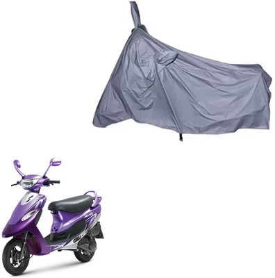 FKOK Waterproof Two Wheeler Cover for TVS(Scooty Pep+, Silver)