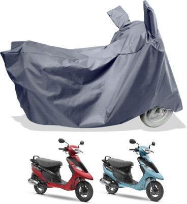 Amexride Two Wheeler Cover for TVS(Scooty Pep Plus, Grey)
