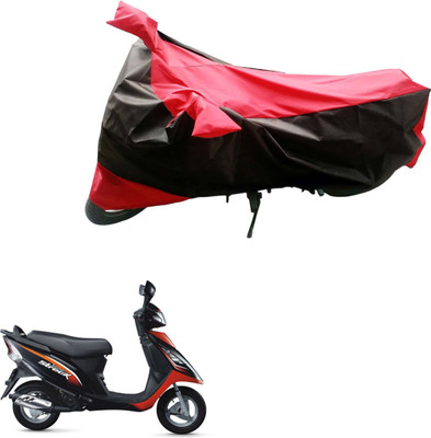 Mdstar Waterproof Two Wheeler Cover for TVS(Scooty Streak, Black, Red)