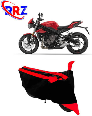 AutoGalaxy Waterproof Two Wheeler Cover for Triumph(Street Triple, Black, Red)
