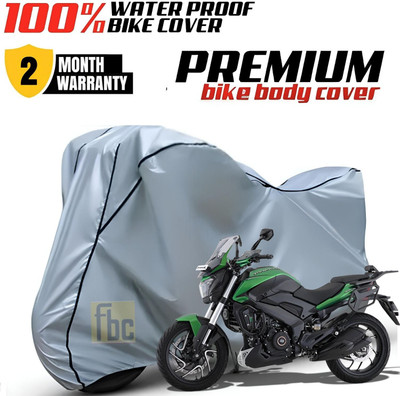 FBC Waterproof Two Wheeler Cover for Bajaj(Dominar, Silver, Black)