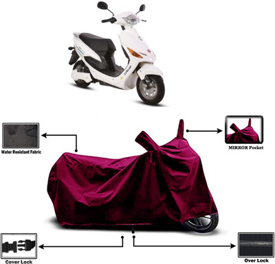 Amexride Two Wheeler Cover for Hero Electric(Electric Cruz BS6, Maroon)