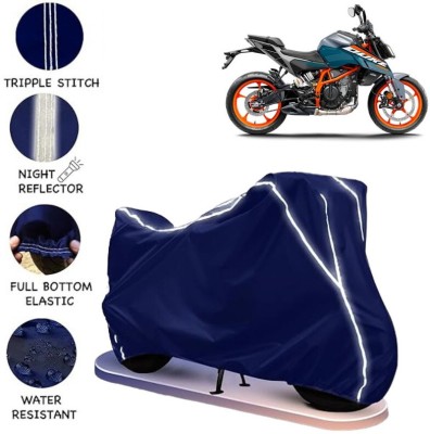 BOTAUTO Two Wheeler Cover for KTM(390 Duke, Blue, White)