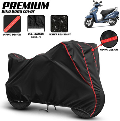 Mwiss Waterproof Two Wheeler Cover for Honda(Activa, Black, Red)