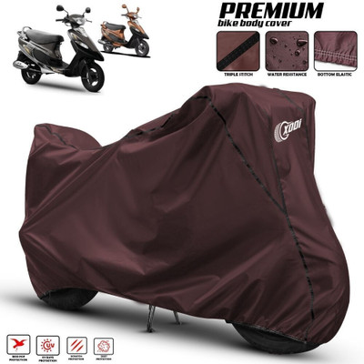 OliverX Waterproof Two Wheeler Cover for TVS(Scooty Pep+, Maroon, Black)