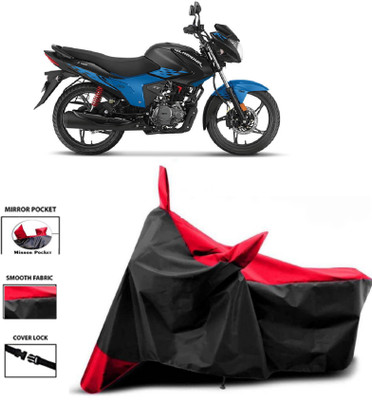 WMIZEXA Two Wheeler Cover for Hero(Glamour FI, Red, Black)