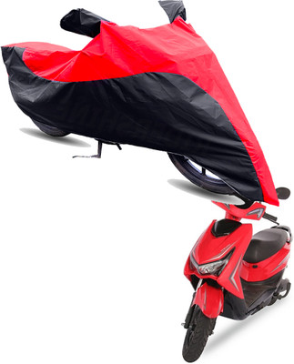 Motodreka Two Wheeler Cover for Ampere(Reo Elite, Red, Black)