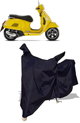 Amexride Two Wheeler Cover for Vespa(GTS Super 125 BS6, Black)