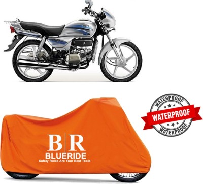 BLUERIDE Two Wheeler Cover for Hero(Splendor Pro, Orange)