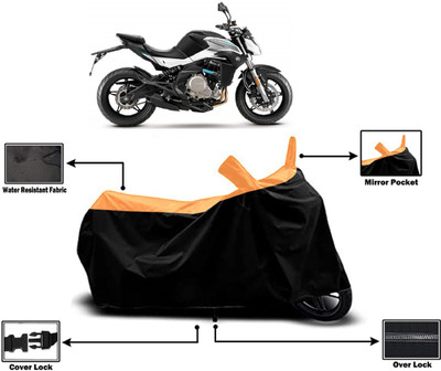 Amexride Two Wheeler Cover for CFMoto(650 NK BS6, Orange)